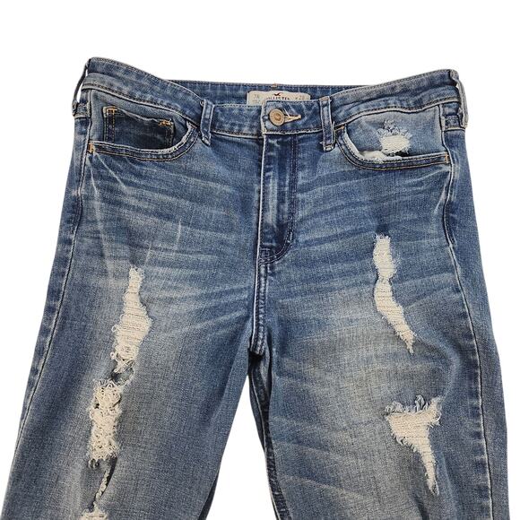 Vintage Y2k Hollister Jeans Womens 7R 28x31 Ripped Destroyed Straight Boot 2000s - Picture 3 of 16